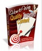 Thumbnail How to Write Quality Targeted Content