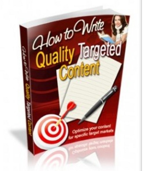 Product picture How to Write Quality Targeted Content