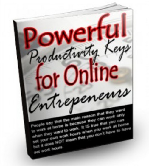 Product picture  Powerful Productivity Keys for Online Entreprenuership