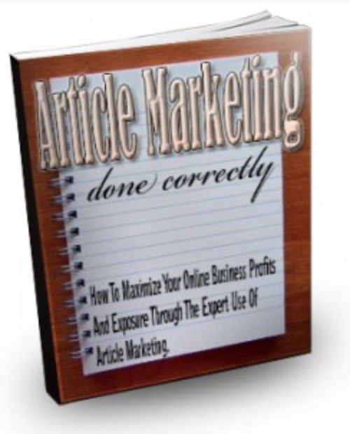 Product picture Article Marketing Done Correctly